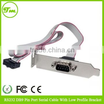 Short Low Profile DB9 Male RS232 COM Port Serial Header Cable for Motherboard
