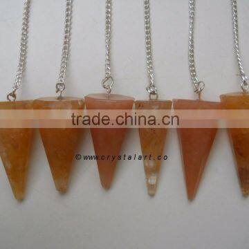 AVENTURINE 8 FACETED FLAT HEAD PENDULUM