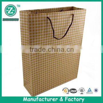 Flat bottom kraft paper apprael bag/shopping bag