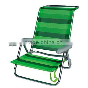 Fold Aluminium Beach chair with Plastic ArmL9190