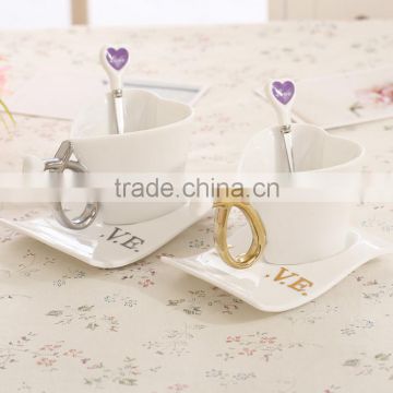 New bone china&porcelain promotion gift set tea set coffee cup