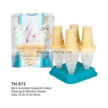 4pcs Ice Cream Popsicle Maker,ice lolly mould, ice cream maker