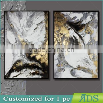 Customized for 1 PC Framed Canvas Oil Group Painting with Gold Leaf