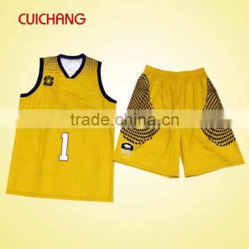 Yellow basketball uniform