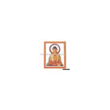 Golden Buddha cross-stitch