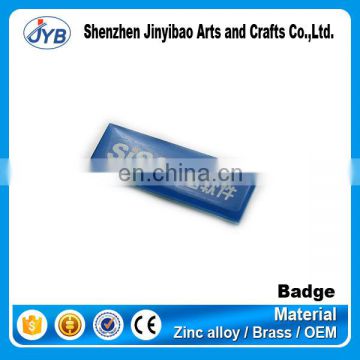 promotional custom acrylic name tags with rectangle shapes and security pin