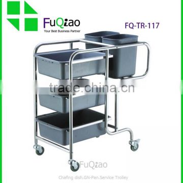 Stainless steel restaurant hotel trolleys , Service trolley , dinner trolley with wheel                        
                                                Quality Choice