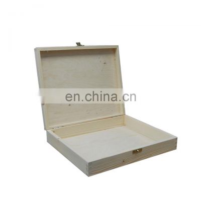 Custom Simple useful design handmade MDF oak pine  wooden box