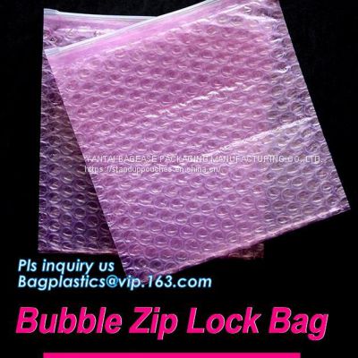 Slider padded grip seal Black matt bags, air bubble bag with slider zipper, anti static slider seal, metallic glossy bag