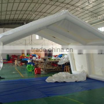 Commercial outdoor tent with inflatable mattress