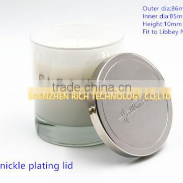 86mm shiny nickle candle lid