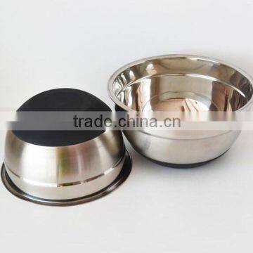 Stainless Steel deep Mixing Bowl silicon base Black color