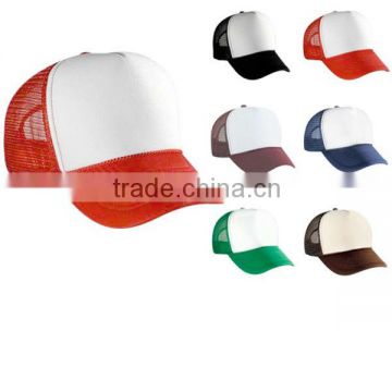 custom blank 6 panel polyester mesh snapback hat