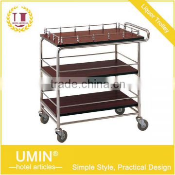 3-tier Stainless Steel Serving Trolley