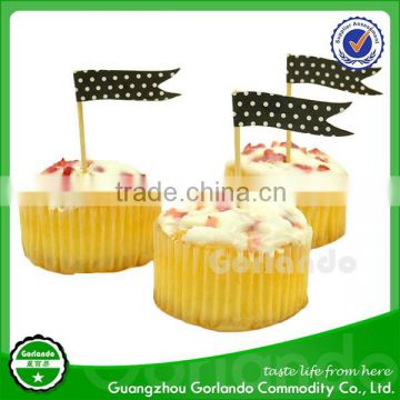 promotional party food topper bamboo beefsteak flag picker