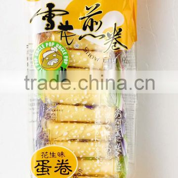 Chinese snacks peanut flavor 150g snow egg roll wafer