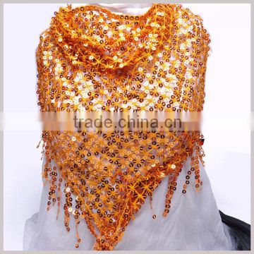 Sequin Triangle Scarf Wrap for women
