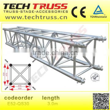 E52-QS30 aluminum sqaure truss , heavy duty truss , stage lighting truss for exhibition