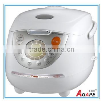 5L RICE COOKER WITH LED DISPLAY, MULIT FUNCTIONS, WHITE+SILVER COLOR