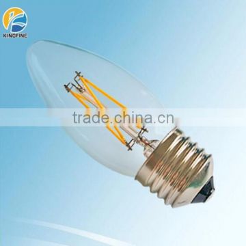 Clear Glass Body Material E27 4W 400LM 80Ra C35 Filament LED Candle Bulb