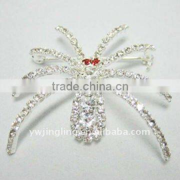 rhinestone spider brooches