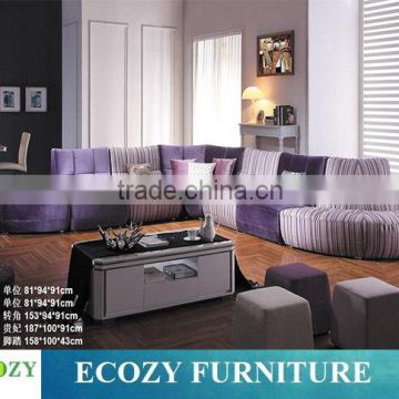 Large/big size sofa, sofa set designs purple sectional sofa