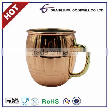 500ml Stainless steel gold/copper plated moscow mule copper bear Mug