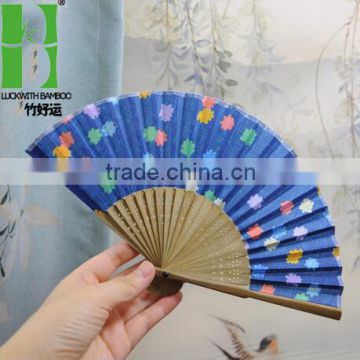 mini customized fabric folding hand fan
