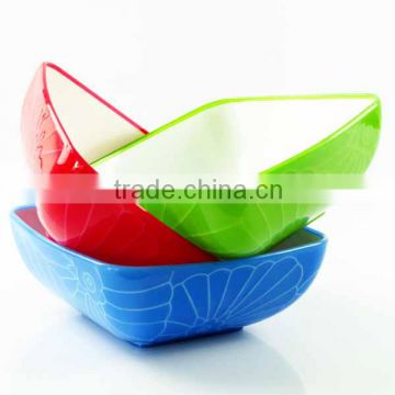 2016 Colorful Plastic Salad Bowl Fruit Serving Bowl Mixing Bowl Dried Fruit Container Food Prep Bakeware Seasoning Bowl