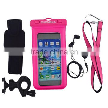 Economic Crazy Selling waterproof cell phone bag with string