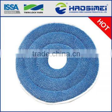Industrial professional microfiber round mop pad for waxing