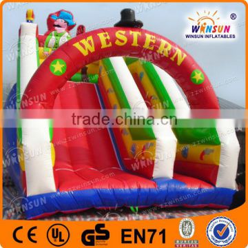 Approved EU Safety Standard inflatable western cowboy slide