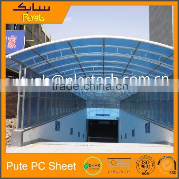 Hollow polycarbonate plastic garage roof