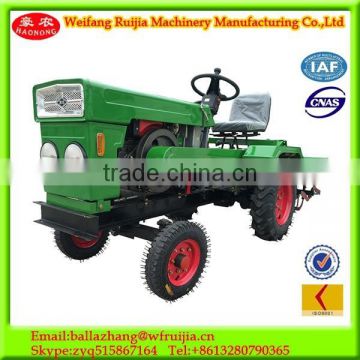 ShongDong supplier 12HP diesel engine four wheel mini tractor, tiller matached four wheel tractor for sale