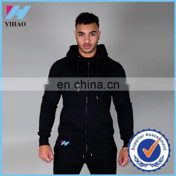 Trade Assurance Yihao 2015 Wholesale Men Custom Casual Print Sports Hooded Clothing Wear Zipper Sweatshirt Hoodies
