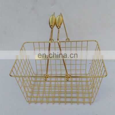 Modern family bathroom metal storage storage frame iron steel wire mesh laundry basket
