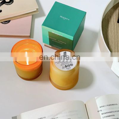high quality luxury UV candle packaging boxes candle jar paper box packaging with custom logo