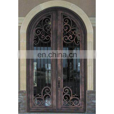 Various wrought iron main entrance double grills doors design