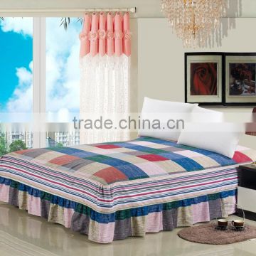 factory outlets 2015 high quality hand made bed sheet bed skirt with elastic fitted style