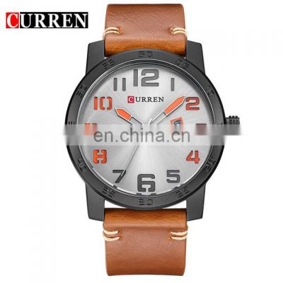 curren 8254 japan mvt quartz leather strap sport unisex wrist watch
