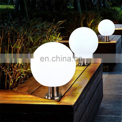 Christmas Party Garden Decoration Waterproof DMX control Solar charging motion lights outdoor garden led ball stone lamp