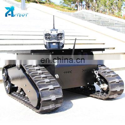 Rubber tracked robot chassis platform for patrol robot in electricity power station