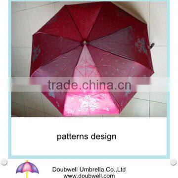 jacquard printing pattern folding umbrella