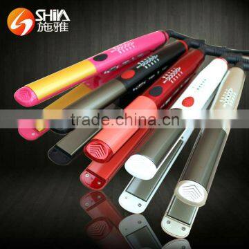 genie ceramic coating flat iron hair straighteners with LED display hair relaxer straightener royale hair styling tools SY-026