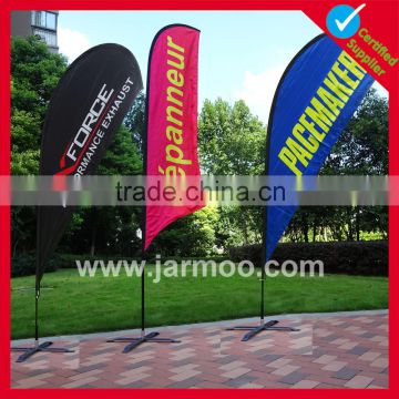 Outdoor screen printing durable feather banner