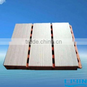Wooden Grooved Acoustic Panel Soundproofing Board For Restaurant