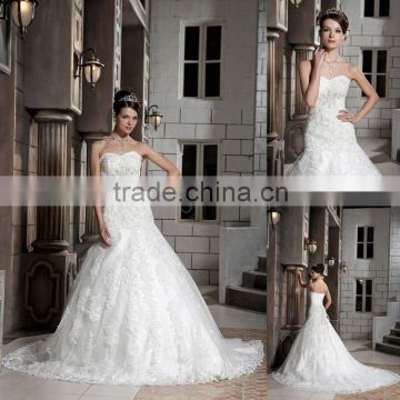 Actual Image Sweetheart Ball Gown Soft Lace Beaded Floor Length Beaded Wedding Dress xyy03-084