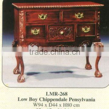 Low Boy Chippendale Pensylvania Mahogany Indoor Furniture