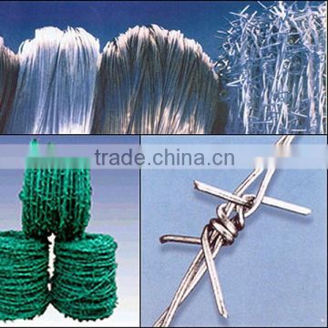 12*12 types 4 barbed Points PVC coated barb wire