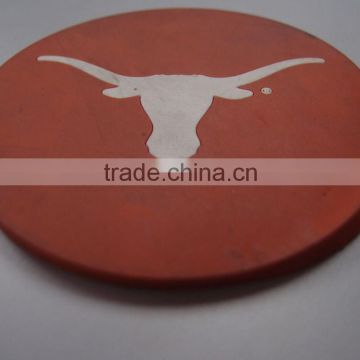 Custom cloth surface rubber base coaster for sale